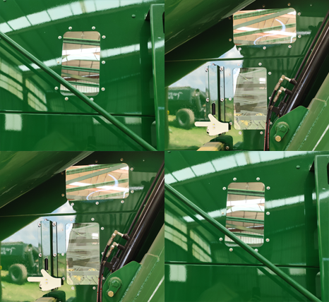 Amplios visores frontales y traseros para control de carga.